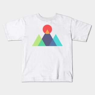 Abstract Mountains & Sun Kids T-Shirt